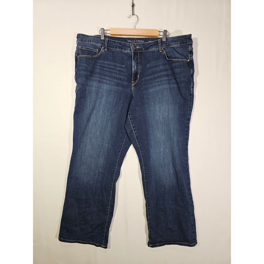 Casual Classic Falls Creek Bootcut Stretch Jeans Womens 24 Dark Blue